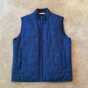 NWT Peter Millar Crown Vest Blue Plaid Medium